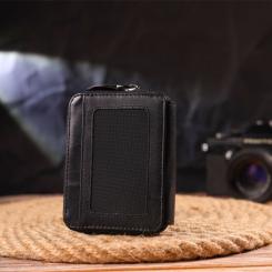 Портмоне Canpellini Из натуральной кожи Черное Фото 9