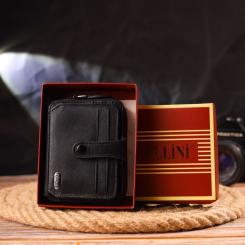 Портмоне Canpellini Из натуральной кожи Черное Фото 10