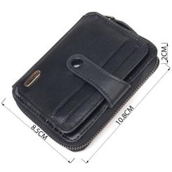 Портмоне Canpellini Из натуральной кожи Черное Фото 2