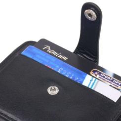 Портмоне Canpellini Из натуральной кожи Черное Фото 4