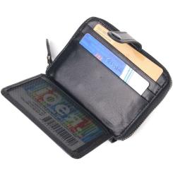 Портмоне Canpellini Из натуральной кожи Черное Фото 5