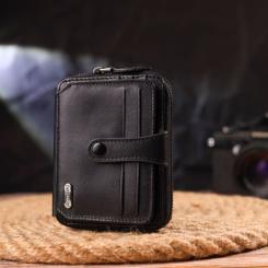 Портмоне Canpellini Из натуральной кожи Черное Фото 8