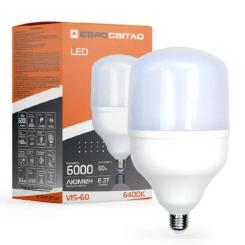 Лампочка Євросвітло 60Вт 6400К (VIS-60-E27) Фото 1