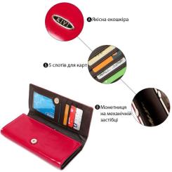 Кошелек Kivi Из экокожи Малиновый Фото 4