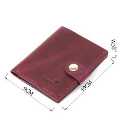 Портмоне Shvigel Кожаное Вишневое Фото 2