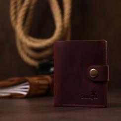Портмоне Shvigel Кожаное Вишневое Фото 7