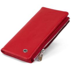 Кошелек ST Leather На кнопке Красный Фото