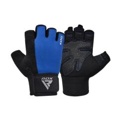 Перчатки для фитнеса RDX W1 Half Blue S Фото 2