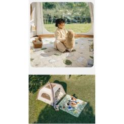 Туристический коврик Naturehike 210х240 см CNK2350WS010 Бежевий з котами Фото 3