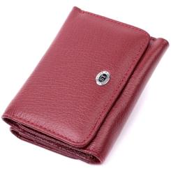 Кошелек ST Leather Из натуральной кожи Бордовый Фото
