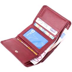 Кошелек ST Leather Из натуральной кожи Бордовый Фото 5