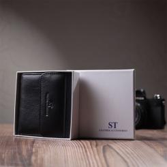 Кошелек ST Leather З натуральної шкіри Чорний Фото 10