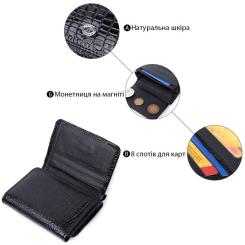 Кошелек ST Leather Из натуральной кожи Черный Фото 3