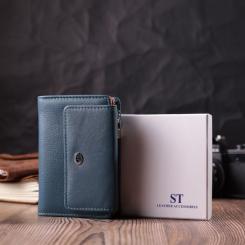 Кошелек ST Leather Из натуральной кожи Бирюзовый Фото 10
