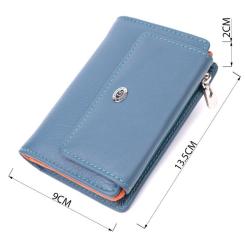 Кошелек ST Leather Из натуральной кожи Бирюзовый Фото 2
