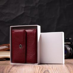 Кошелек ST Leather Кожаный Бордовый Фото 10