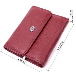 Кошелек ST Leather Кожаный Бордовый Фото 2