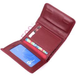 Кошелек ST Leather Кожаный Бордовый Фото 6