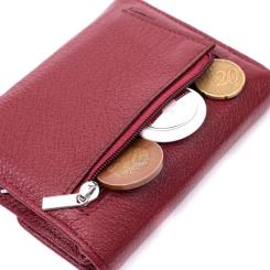 Кошелек ST Leather Кожаный Бордовый Фото 7