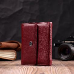 Кошелек ST Leather Кожаный Бордовый Фото 8