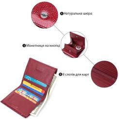 Кошелек ST Leather Из натуральной кожи Красный Фото 3