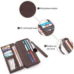 Кошелек ST Leather Из натуральной кожи Коричневый Фото 3