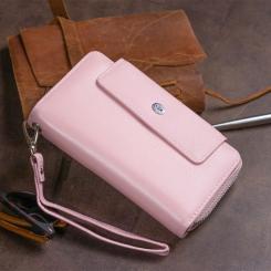 Кошелек ST Leather Из кожи Розовый Фото 10