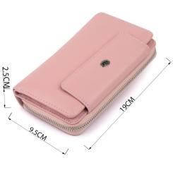 Кошелек ST Leather Из кожи Розовый Фото 3