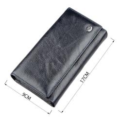 Кошелек ST Leather Серо-синий Фото 2