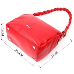 Сумка Karya Кожаная Красная Фото 2