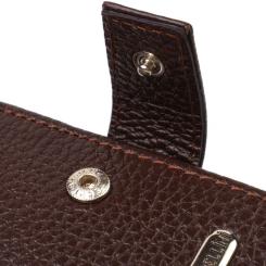 Портмоне Canpellini Из натуральной зернистой кожи Коричневое Фото 4
