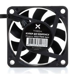 Кулер для корпуса Vinga 6015 PWM 4pin ОЕМ Фото 2