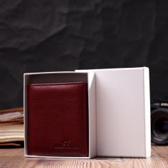 Кошелек ST Leather Из натуральной кожи Бордовый Фото 9