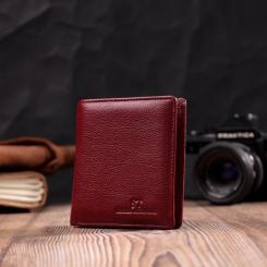 Кошелек ST Leather Из натуральной кожи Бордовый Фото 7