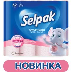 Туалетная бумага Selpak Perfumed Пудра 3 слоя 32 рулона Фото 1