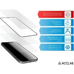 Стекло защитное ACCLAB Full Glue Oppo A16 Black Фото 3