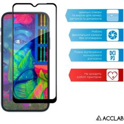 Стекло защитное ACCLAB Full Glue Oppo A16 Black Фото 4
