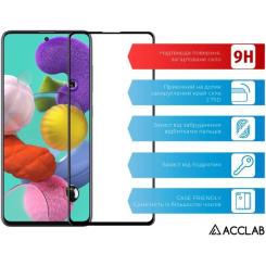 Стекло защитное ACCLAB Full Glue Samsung A71 Black Фото 2