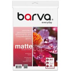 Фотобумага Barva A4, Everyday, Matted, double-sided, 140g/m2, 20c Фото