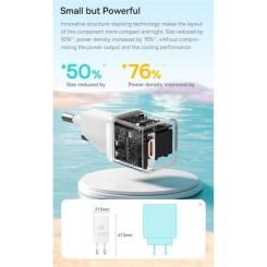 Зарядное устройство Baseus GaN5 Fast Charger USB-C 20W white Фото 9