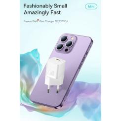 Зарядное устройство Baseus GaN5 Fast Charger USB-C 20W white Фото 7