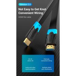 Кабель мультимедийный Vention HDMI M to HDMI M 1.5m black Фото 1