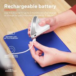 Мышка Trust Bayo+ Ergonomic Wireless/Bluetooth White Фото 10