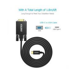 Кабель мультимедийный Choetech USB-C to VGA M 1.8m black Фото 4