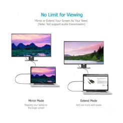 Кабель мультимедийный Choetech USB-C to VGA M 1.8m black Фото 5