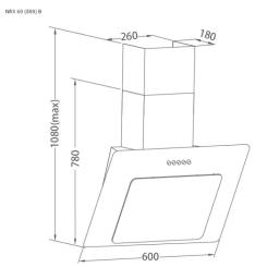 Вытяжка кухонная Pyramida NRX 60 (800) B XGBL Фото 5