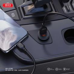 Зарядное устройство XO CC56 USB-C PD30W + USB-A Black Фото 2