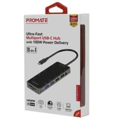 Концентратор Promate USB-C 11-in-1 Promate primehub-pro.grey Фото 1