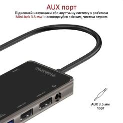 Концентратор Promate USB-C 11-in-1 Promate primehub-pro.grey Фото 8