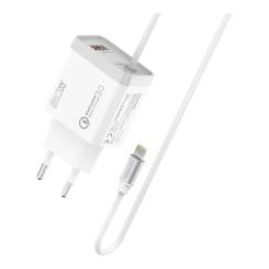 Зарядное устройство Promate 20W PD Lightning + USB QC3.0 Фото